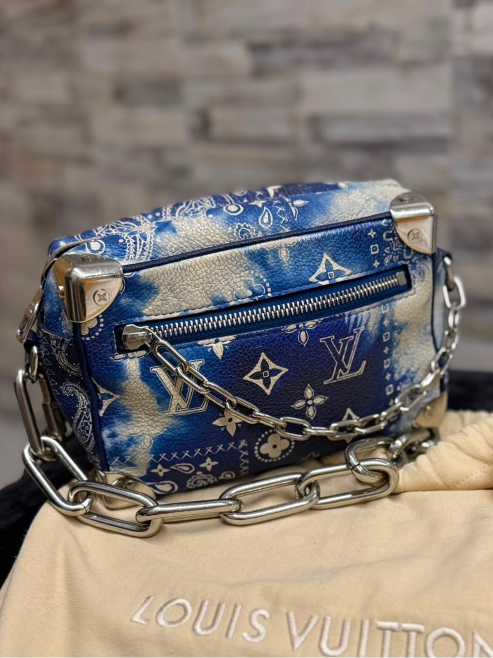 Louis Vuitton Mini Soft Trunk Bandana Blue – Authentic – Excellent Condition